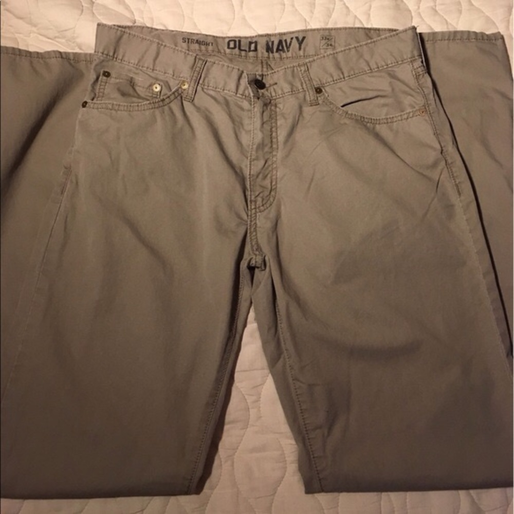 Gray Old Navy pants, 33/34